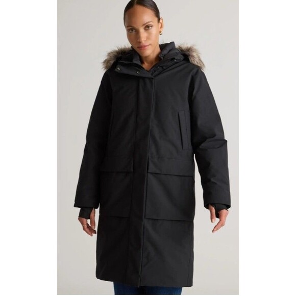*NWT* QUINCE Women's Responsible Down Hooded Long Parka-Black-$1k+ Retail-Size S - Picture 2 of 16